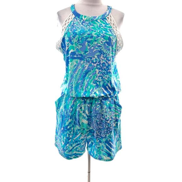 LILLY PULITZER Lala Halter Romper Blue Haven
Hey Soliel Sz M - Picture 7 of 8